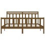 Honey brown solid pine wood bed frame 180x200 cm by vidaXL, Beds and slatted bases - Ref: Foro24-3107046, Price: 171,99 €, Di...