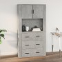 Armario de pared madera contrachapada gris hormigón 80x33x80 cm de vidaXL, Aparadores - Ref: Foro24-816588, Precio: 80,50 €, ...