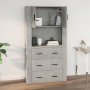 Armario de pared madera contrachapada gris hormigón 80x33x80 cm de vidaXL, Aparadores - Ref: Foro24-816588, Precio: 80,50 €, ...