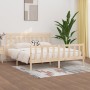 Estructura de cama de madera maciza de pino 200x200 cm de vidaXL, Camas y somieres - Ref: Foro24-3107048, Precio: 138,34 €, D...