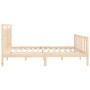 Estructura de cama de madera maciza de pino 200x200 cm de vidaXL, Camas y somieres - Ref: Foro24-3107048, Precio: 138,34 €, D...