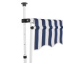 Manual retractable awning 200 cm blue and white striped by vidaXL, Awnings - Ref: Foro24-43220, Price: 71,91 €, Discount: %