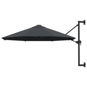 Wandschirm mit Metallstange 300 cm Anthrazit von vidaXL, Sonnenschirme - Ref: Foro24-44865, Preis: 93,05 €, Rabatt: %