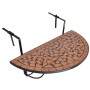 Mesa de balcón colgante mosaico terracota de vidaXL, Mesas de jardín - Ref: Foro24-41123, Precio: 73,99 €, Descuento: %