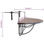 Terracotta mosaic hanging balcony table by vidaXL, Garden tables - Ref: Foro24-41123, Price: 73,48 €, Discount: %