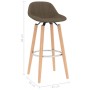 Kitchen stools 2 units brown fabric by vidaXL, Kitchen stools - Ref: Foro24-289380, Price: 108,99 €, Discount: %