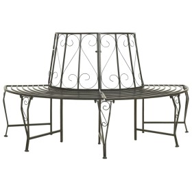 Banco para árbol de jardín semicircular acero 160 cm de vidaXL, Bancos de jardín - Ref: Foro24-313034, Precio: 164,99 €, Desc...