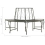 Halbrunde Gartenbaumbank aus Stahl 160 cm von vidaXL, Gartenbänke - Ref: Foro24-313034, Preis: 164,29 €, Rabatt: %