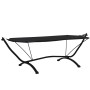 Garden lounger with steel canopy and black oxford fabric by vidaXL, Outdoor beds - Ref: Foro24-317599, Price: 136,72 €, Disco...