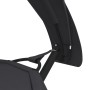 Garden lounger with steel canopy and black oxford fabric by vidaXL, Outdoor beds - Ref: Foro24-317599, Price: 136,72 €, Disco...