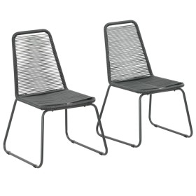 Garden chairs 2 units black synthetic rattan by vidaXL, Garden chairs - Ref: Foro24-44442, Price: 108,57 €, Discount: %