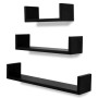 Wall shelves 6 units black by vidaXL, Shelves and shelves - Ref: Foro24-275989, Price: 90,94 €, Discount: %