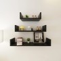 Wall shelves 6 units black by vidaXL, Shelves and shelves - Ref: Foro24-275989, Price: 90,94 €, Discount: %