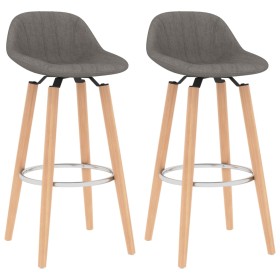 Kitchen stools 2 units light gray fabric by vidaXL, Kitchen stools - Ref: Foro24-289377, Price: 117,99 €, Discount: %