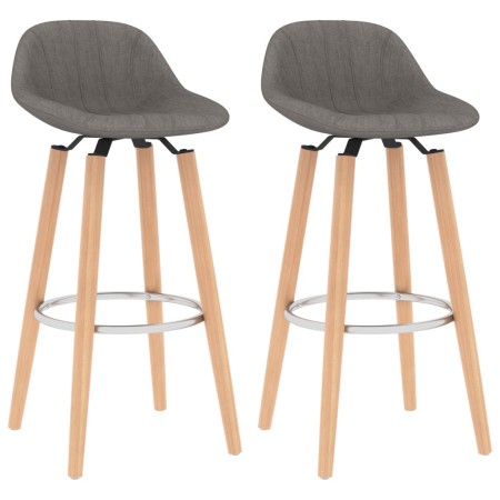 Kitchen stools 2 units light gray fabric by vidaXL, Kitchen stools - Ref: Foro24-289377, Price: 119,05 €, Discount: %