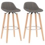 Kitchen stools 2 units light gray fabric by vidaXL, Kitchen stools - Ref: Foro24-289377, Price: 119,05 €, Discount: %