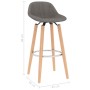 Kitchen stools 2 units light gray fabric by vidaXL, Kitchen stools - Ref: Foro24-289377, Price: 119,05 €, Discount: %