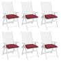 Gartenstuhlkissen 6 Stück rot roter Oxford-Stoff 40x40x7 cm von vidaXL, Kissen für Stühle und Sofas - Ref: Foro24-314889, Pre...