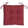 Cojines silla de jardín 6 uds tela Oxford rojo tinto 40x40x7 cm de vidaXL, Cojines para sillas y sofás - Ref: Foro24-314889, ...