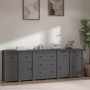 Sideboard aus massivem Kiefernholz in Grau, 230 x 35 x 80 cm von vidaXL, Sideboards - Ref: Foro24-3114096, Preis: 350,20 €, R...