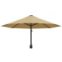 Wall-mounted umbrella with a 300 cm metal bar in taupe gray. by vidaXL, Umbrellas - Ref: Foro24-44866, Price: 93,99 €, Discou...