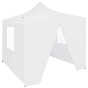 Carpa plegable profesional con 4 paredes acero blanco 3x3 m de vidaXL, Carpas y cenadores - Ref: Foro24-48861, Precio: 151,75...