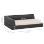 Dark gray ergonomic dog bed mattress 75x53 cm by vidaXL, Beds for dogs - Ref: Foro24-171326, Price: 48,76 €, Discount: %