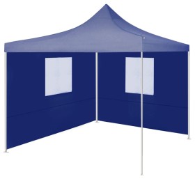 Carpa plegable profesional con 2 paredes acero azul 2x2 m de vidaXL, Carpas y cenadores - Ref: Foro24-48878, Precio: 114,99 €...