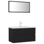 Black engineered wood bathroom furniture set by vidaXL, Bathroom furniture - Ref: Foro24-3071685, Price: 246,02 €, Discount: %