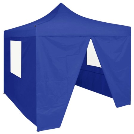 Professionelles faltbares Zelt mit 4 Wänden aus blauem Stahl 2x2 m von vidaXL, Zelte und Pavillons - Ref: Foro24-48879, Preis...