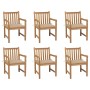 Garden chairs 6 pcs solid teak wood beige cushions by vidaXL, Garden chairs - Ref: Foro24-3073034, Price: 781,99 €, Discount: %