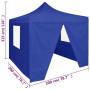 Carpa plegable profesional con 4 paredes acero azul 2x2 m de vidaXL, Carpas y cenadores - Ref: Foro24-48879, Precio: 130,03 €...