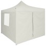 Professional folding tent with 4 cream-colored steel walls 2x2m by vidaXL, Tents and gazebos - Ref: Foro24-48882, Price: 113,...