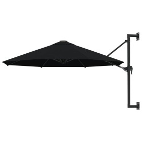 Wandschirm mit schwarzer Metallstange 300 cm von vidaXL, Sonnenschirme - Ref: Foro24-47300, Preis: 93,99 €, Rabatt: %