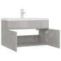 Concrete gray engineered wood cabinet with sink by vidaXL, bathroom vanities - Ref: Foro24-3071283, Price: 234,85 €, Discount: %