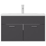 Gray engineered wood cabinet with sink by vidaXL, bathroom vanities - Ref: Foro24-3071281, Price: 230,30 €, Discount: %