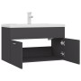 Gray engineered wood cabinet with sink by vidaXL, bathroom vanities - Ref: Foro24-3071281, Price: 230,30 €, Discount: %