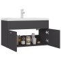 Gray engineered wood cabinet with sink by vidaXL, bathroom vanities - Ref: Foro24-3071281, Price: 230,30 €, Discount: %