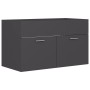 Gray engineered wood cabinet with sink by vidaXL, bathroom vanities - Ref: Foro24-3071281, Price: 230,30 €, Discount: %