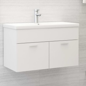 Mueble con lavabo madera de ingeniería blanco de vidaXL, Tocadores de baño - Ref: Foro24-3071279, Precio: 241,62 €, Descuento: %