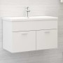 Mueble con lavabo madera de ingeniería blanco de vidaXL, Tocadores de baño - Ref: Foro24-3071279, Precio: 241,15 €, Descuento: %