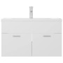 Mueble con lavabo madera de ingeniería blanco de vidaXL, Tocadores de baño - Ref: Foro24-3071279, Precio: 241,15 €, Descuento: %