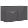 Glossy gray engineered wood cabinet with sink by vidaXL, bathroom vanities - Ref: Foro24-3071287, Price: 238,83 €, Discount: %