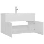 Mueble con lavabo madera de ingeniería blanco brillante de vidaXL, Tocadores de baño - Ref: Foro24-3071285, Precio: 237,29 €,...