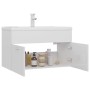 Mueble con lavabo madera de ingeniería blanco brillante de vidaXL, Tocadores de baño - Ref: Foro24-3071285, Precio: 238,83 €,...