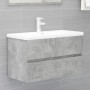 Mueble con lavabo madera de ingeniería gris hormigón de vidaXL, Tocadores de baño - Ref: Foro24-3071643, Precio: 247,99 €, De...