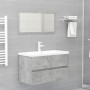 Mueble con lavabo madera de ingeniería gris hormigón de vidaXL, Tocadores de baño - Ref: Foro24-3071643, Precio: 247,99 €, De...