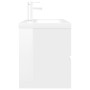 Mueble con lavabo madera de ingeniería blanco brillo de vidaXL, Tocadores de baño - Ref: Foro24-3071645, Precio: 261,72 €, De...