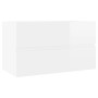 Glossy white engineered wood cabinet with sink by vidaXL, bathroom vanities - Ref: Foro24-3071645, Price: 261,72 €, Discount: %