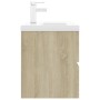 Sonoma oak engineered wood vanity unit with sink by vidaXL, bathroom vanities - Ref: Foro24-3071642, Price: 266,73 €, Discoun...